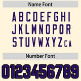 Custom Cream Purple and Powder Blue Sides Gradient Fashion Personalized Team Football Jersey