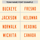 Custom Cream Orange and Bright Green Sides Gradient Fashion Personalized Team Football Jersey