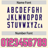 Custom Cream Pink and Purple Sides Gradient Fashion Personalized Team Football Jersey