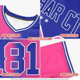 Custom Purple Neon Green and Gold Sides Gradient Fashion Personalized Team Football Jersey