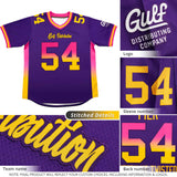 Custom Cardinal Pink and Powder Blue Sides Gradient Fashion Personalized Team Football Jersey