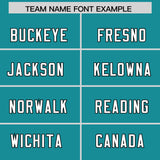 Custom Aqua Classic Style American Football Jerseys