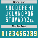 Custom Aqua Classic Style American Football Jerseys