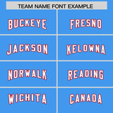 Custom Powder Blue Classic Style American Football Jerseys