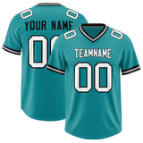 Custom Aqua Classic Style American Football Jerseys