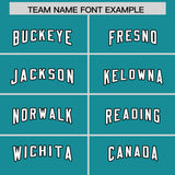 Custom Aqua Classic Style American Football Jerseys