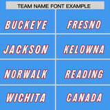 Custom Powder Blue Classic Style American Football Jerseys