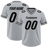 Custom Silver Classic Style American Football Jerseys