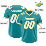 Custom Aqua Classic Style American Football Jerseys