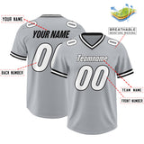 Custom Silver Classic Style American Football Jerseys