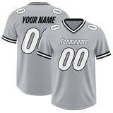 Custom Silver Classic Style American Football Jerseys