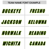 Custom White Neon Green Personalized Star Pattern Raglan Sleeves Authentic Football Jersey