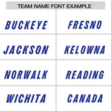 Custom White Royal Personalized Star Pattern Raglan Sleeves Authentic Football Jersey