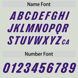Custom Gray Purple Personalized Star Pattern Raglan Sleeves Authentic Football Jersey