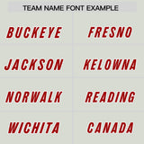 Custom Gray Red Personalized Star Pattern Raglan Sleeves Authentic Football Jersey