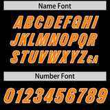 Custom Black Orange Personalized Star Pattern Raglan Sleeves Authentic Football Jersey