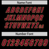 Custom Black Cardinal Personalized Star Pattern Raglan Sleeves Authentic Football Jersey