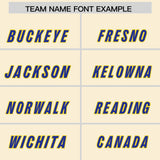 Custom Cream Royal Personalized Star Pattern Raglan Sleeves Authentic Football Jersey