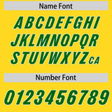 Custom Gold Kelly Green Personalized Star Pattern Raglan Sleeves Authentic Football Jersey