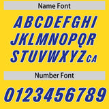 Custom Gold Royal Personalized Star Pattern Raglan Sleeves Authentic Football Jersey