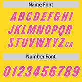 Custom Gold Pink Personalized Star Pattern Raglan Sleeves Authentic Football Jersey