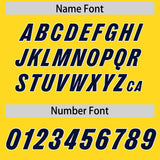 Custom Gold Navy Personalized Star Pattern Raglan Sleeves Authentic Football Jersey