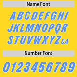 Custom Gold Powder Blue Personalized Star Pattern Raglan Sleeves Authentic Football Jersey