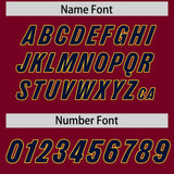 Custom Cardinal Navy Personalized Star Pattern Raglan Sleeves Authentic Football Jersey