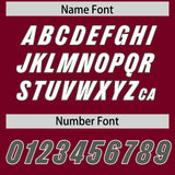 Custom Cardinal Dark Gray Personalized Star Pattern Raglan Sleeves Authentic Football Jersey