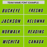 Custom Neon Green Black Personalized Star Pattern Raglan Sleeves Authentic Football Jersey