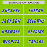 Custom Neon Green Royal Personalized Star Pattern Raglan Sleeves Authentic Football Jersey