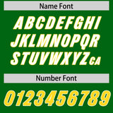 Custom Kelly Green Gold Personalized Star Pattern Raglan Sleeves Authentic Football Jersey