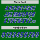 Custom Kelly Green Royal Personalized Star Pattern Raglan Sleeves Authentic Football Jersey