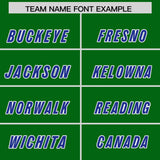 Custom Kelly Green Royal Personalized Star Pattern Raglan Sleeves Authentic Football Jersey