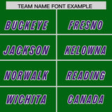 Custom Kelly Green Purple Personalized Star Pattern Raglan Sleeves Authentic Football Jersey