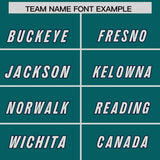 Custom Aqua Gray Personalized Star Pattern Raglan Sleeves Authentic Football Jersey