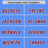 Custom Powder Blue Cardinal Personalized Star Pattern Raglan Sleeves Authentic Football Jersey