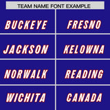 Custom Royal White Personalized Star Pattern Raglan Sleeves Authentic Football Jersey