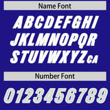 Custom Royal Gray Personalized Star Pattern Raglan Sleeves Authentic Football Jersey