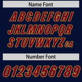 Custom Navy Cardinal Personalized Star Pattern Raglan Sleeves Authentic Football Jersey