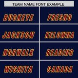 Custom Navy Cardinal Personalized Star Pattern Raglan Sleeves Authentic Football Jersey