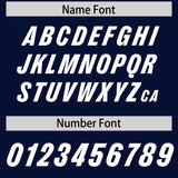 Custom Navy Gray Personalized Star Pattern Raglan Sleeves Authentic Football Jersey