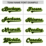 Custom White Neon Green Personalized Star Pattern Raglan Sleeves Authentic Football Jersey