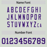 Custom Gray Purple Personalized Star Pattern Raglan Sleeves Authentic Football Jersey