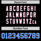 Custom Black Powder Blue Personalized Star Pattern Raglan Sleeves Authentic Football Jersey