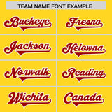 Custom Gold Red Personalized Star Pattern Raglan Sleeves Authentic Football Jersey