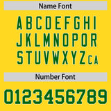 Custom Gold Kelly Green Personalized Star Pattern Raglan Sleeves Authentic Football Jersey