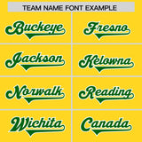 Custom Gold Kelly Green Personalized Star Pattern Raglan Sleeves Authentic Football Jersey
