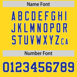 Custom Gold Royal Personalized Star Pattern Raglan Sleeves Authentic Football Jersey