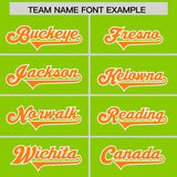 Custom Neon Green Orange Personalized Star Pattern Raglan Sleeves Authentic Football Jersey